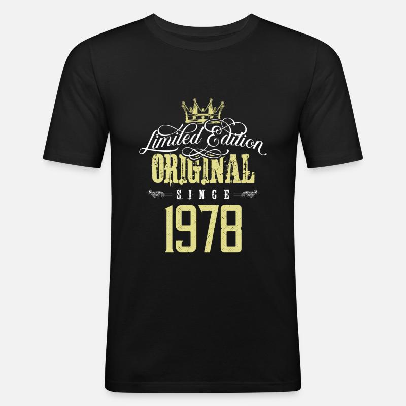 1978 limited edition - Männer Slim Fit T-Shirt - Schwarz