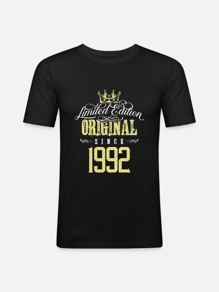 Édition limitée 1992 - T-shirt près du corps Homme - noir