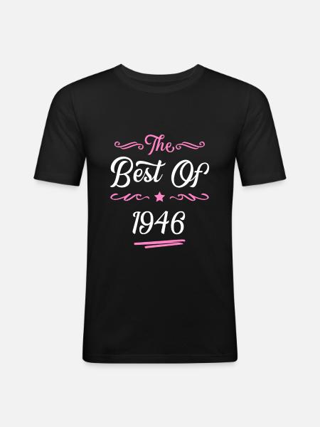 1946 best of - Männer Slim Fit T-Shirt - Schwarz