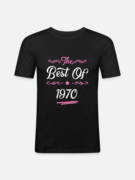 1970 best of - Men's Slim Fit T-Shirt - black