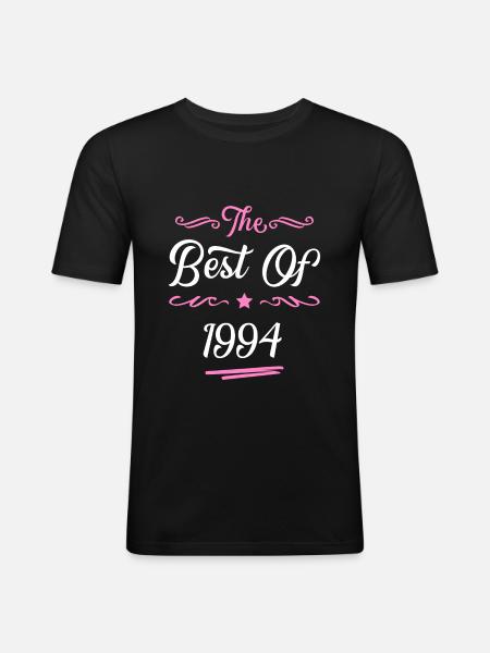 1994 best of - Männer Slim Fit T-Shirt - Schwarz