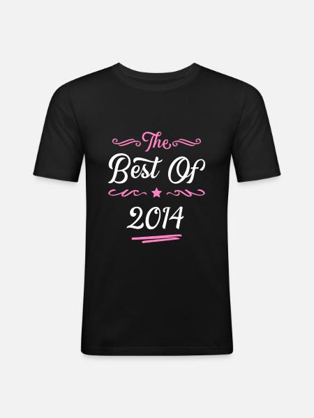 2014 best of - Männer Slim Fit T-Shirt - Schwarz