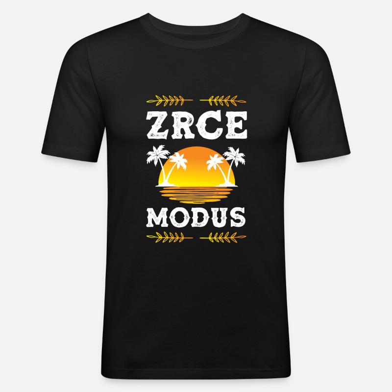 Zrce Modus - Männer Slim Fit T-Shirt - Schwarz