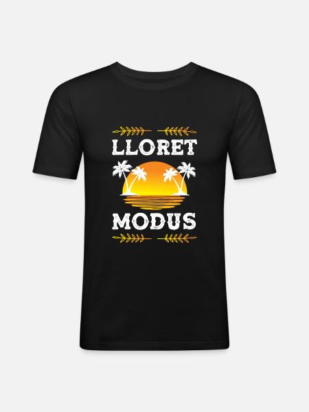 Lloret de Mar mode - T-shirt près du corps Homme - noir