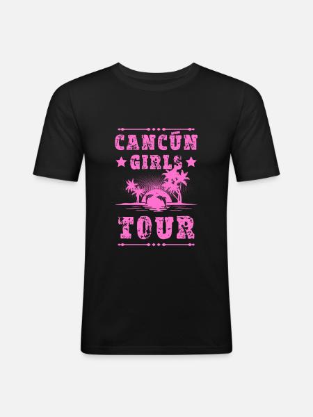Cancun Girls Tour - Men's Slim Fit T-Shirt - black