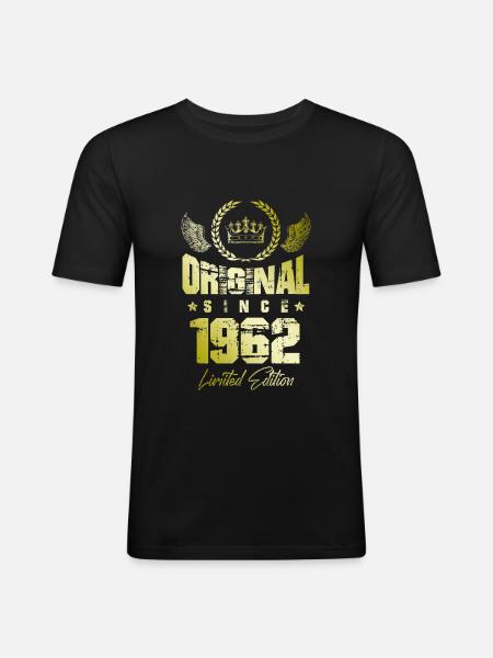 1962 limited edition - Men's Slim Fit T-Shirt - black