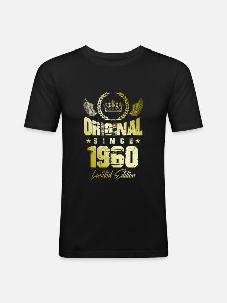 Édition limitée 1960 - T-shirt près du corps Homme - noir