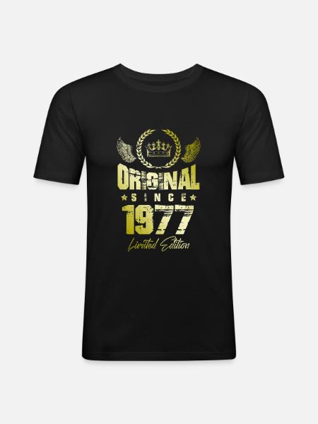 1977 limited edition - Men's Slim Fit T-Shirt - black