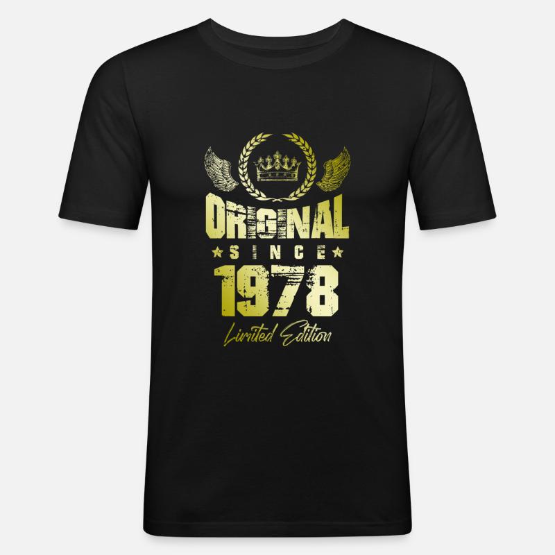 Édition limitée 1978 - T-shirt près du corps Homme - noir