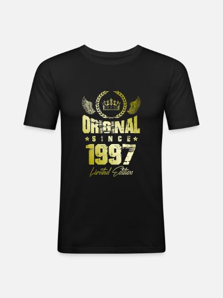 Édition limitée 1997 - T-shirt près du corps Homme - noir