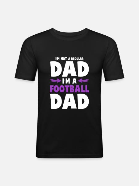 football dad papa - Men's Slim Fit T-Shirt - black