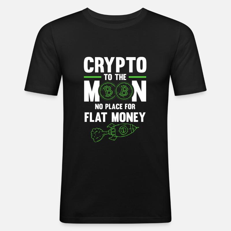 bitcoin geld - Männer Slim Fit T-Shirt - Schwarz