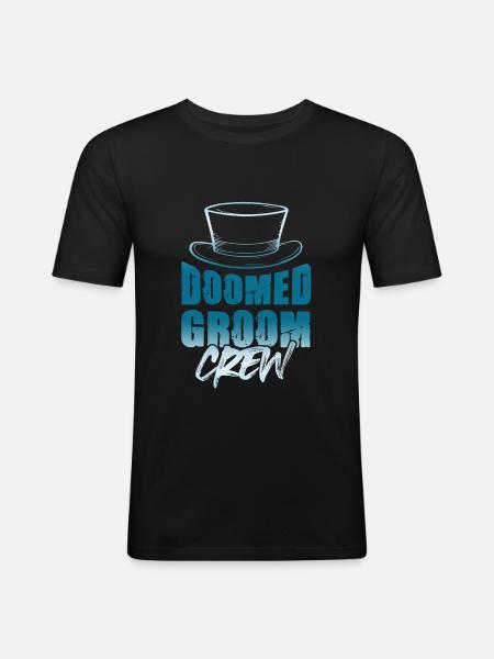 groom crew - Men's Slim Fit T-Shirt - black