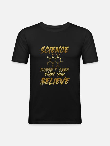 science faith - Men's Slim Fit T-Shirt - black