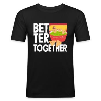 Taco Design for a Mexican Food Lover with Spanish - Men's Slim Fit T-Shirt - black - Front - Nik (191cm)