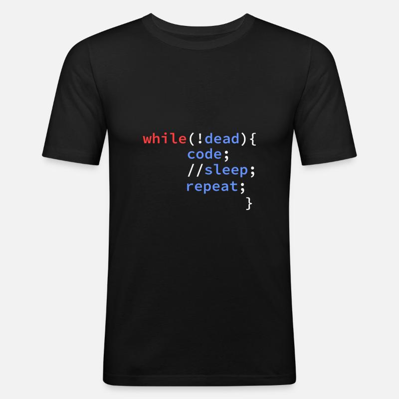 informatik entwickler coding programmierer - Männer Slim Fit T-Shirt - Schwarz