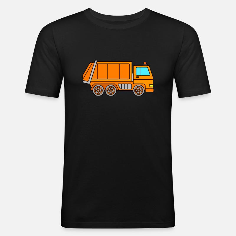Müllabfuhr - Männer Slim Fit T-Shirt - Schwarz
