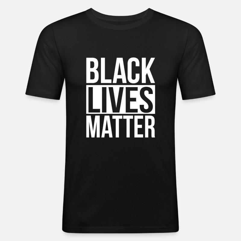 Schwarze Leben zählen - Männer Slim Fit T-Shirt - Schwarz