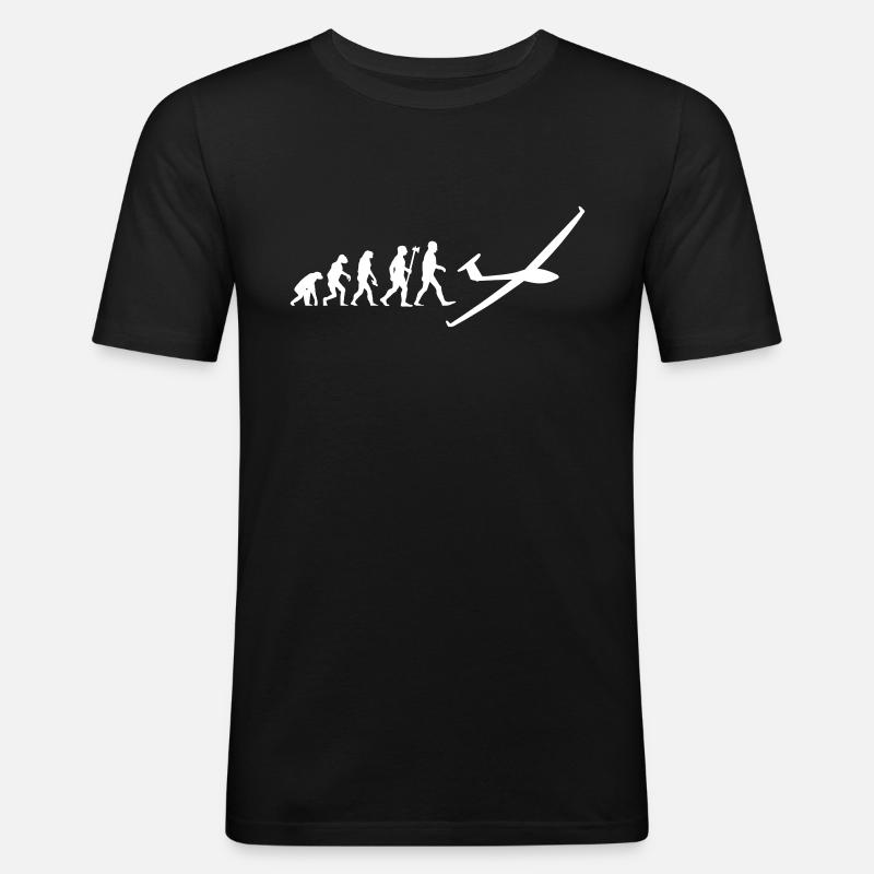 evolution glide sailplane - Men's Slim Fit T-Shirt - black