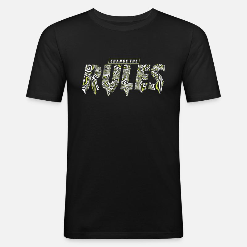 CHANGES THE RULES - Männer Slim Fit T-Shirt - Schwarz