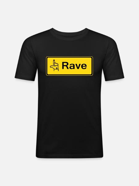 rzhw_rave-it - Men's Slim Fit T-Shirt - black