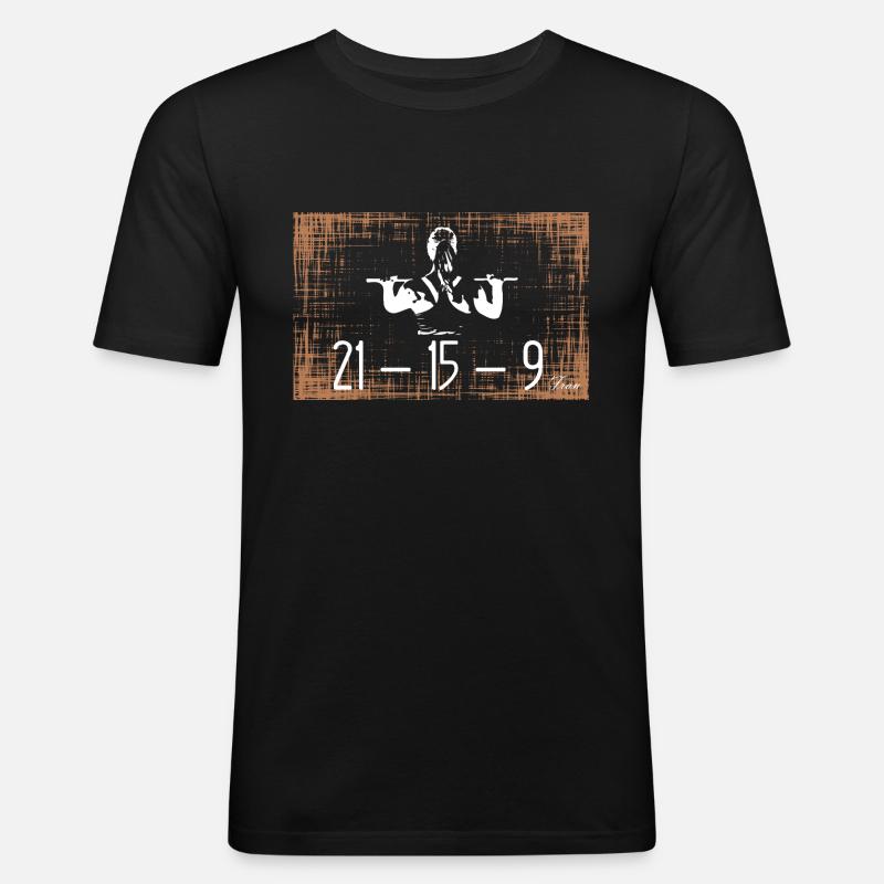 Fran White - Männer Slim Fit T-Shirt - Schwarz