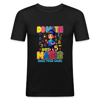 Mathématiques - T-shirt près du corps Homme - noir - Devant - Nik (191cm)
