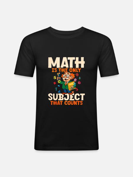 Math - Men's Slim Fit T-Shirt - black