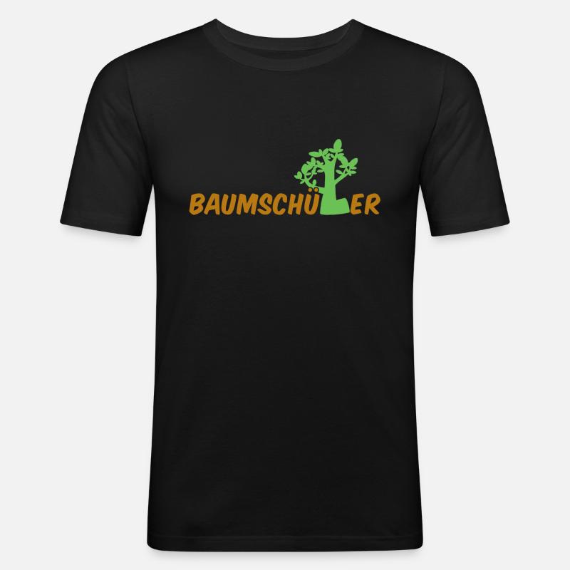 Gärtner Geschenk Baumschule Baumschüler - Männer Slim Fit T-Shirt - Schwarz