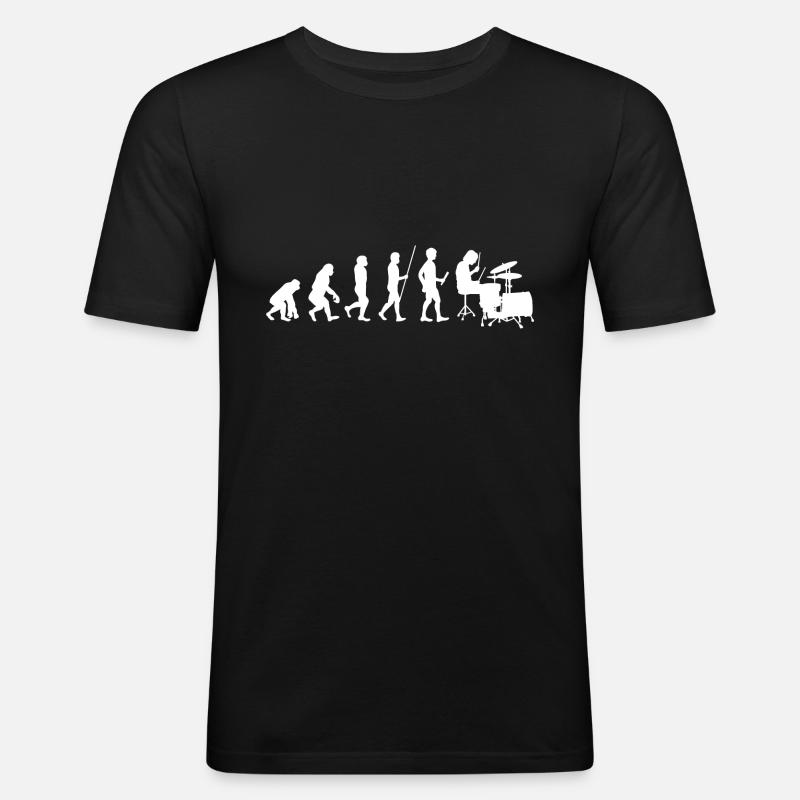 Drummer Drummer Evolution Drums - T-shirt près du corps Homme - noir