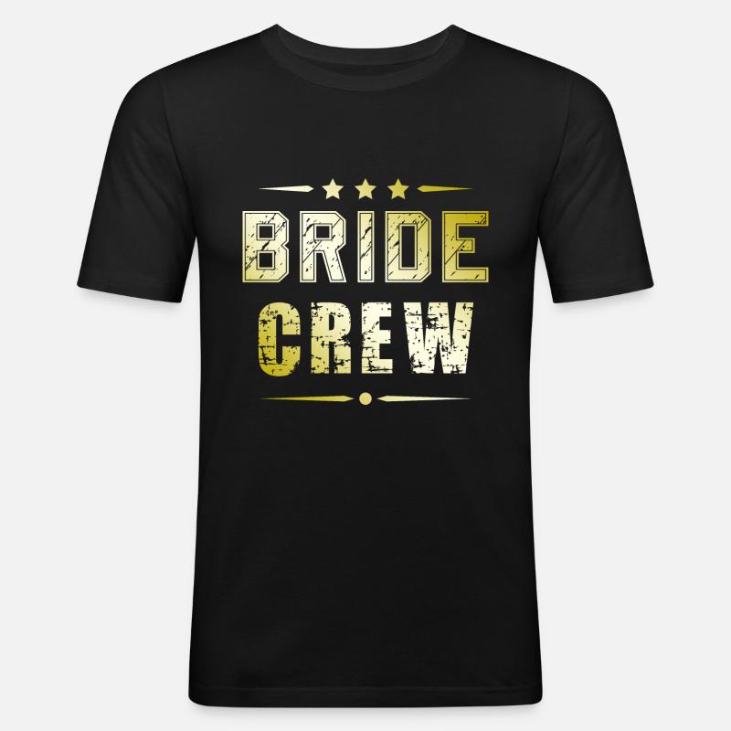 Bride Crew - Männer Slim Fit T-Shirt - Schwarz