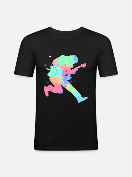 Guitarist - Men's Slim Fit T-Shirt - black
