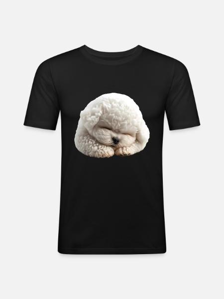 Bichon Frise - Men's Slim Fit T-Shirt - black