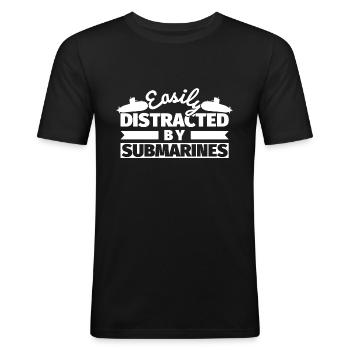 U-Boot lustiger Spruch U-Boot-Liebhaber - Männer Slim Fit T-Shirt - Schwarz - Vorne - Nik (191cm)