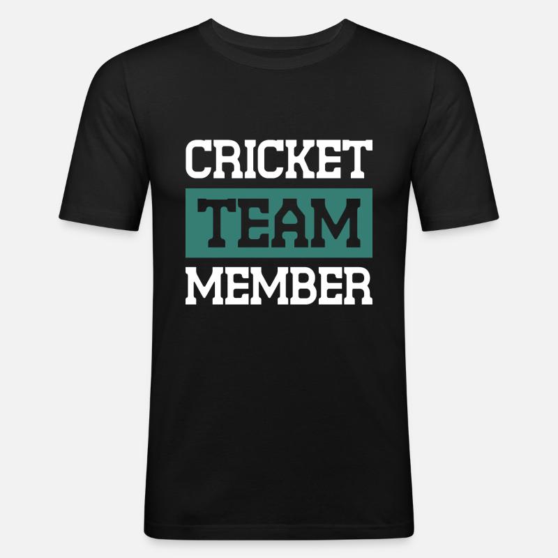 Équipe de cricket - T-shirt près du corps Homme - noir