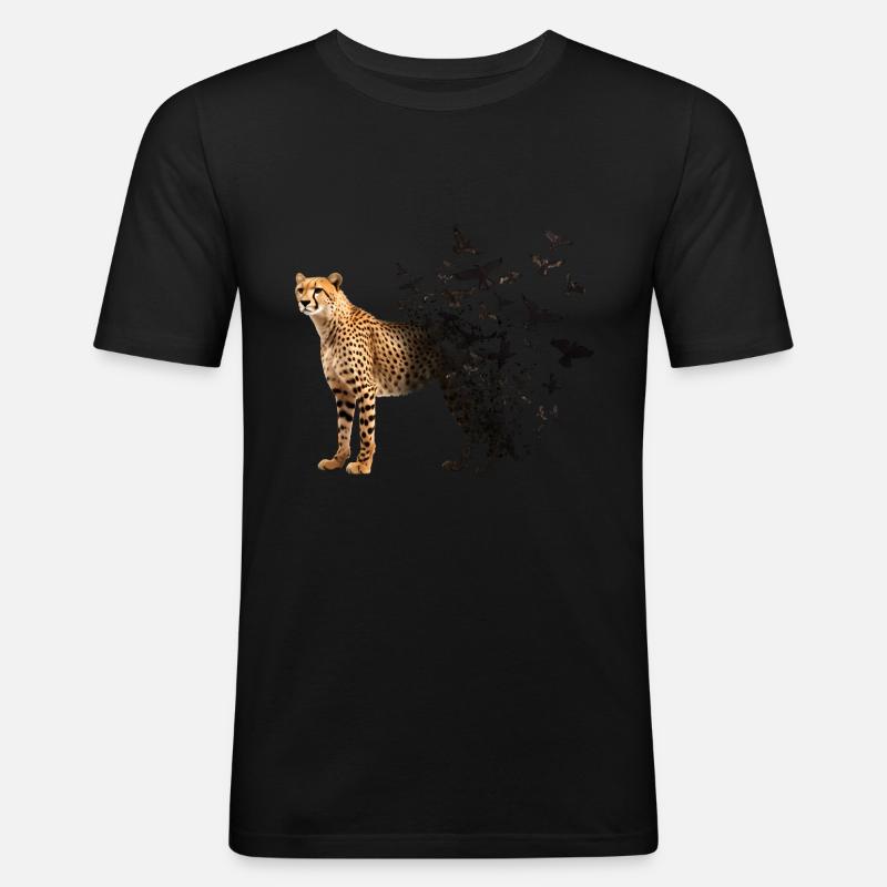 Gepard - Männer Slim Fit T-Shirt - Schwarz