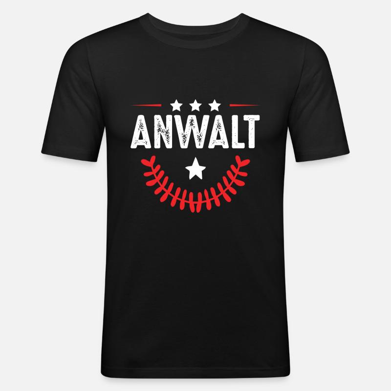 Anwalt Beruf - Männer Slim Fit T-Shirt - Schwarz