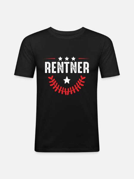 Rentner Rente - Männer Slim Fit T-Shirt - Schwarz