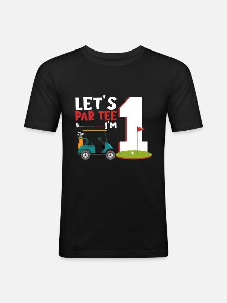Geschenk für Minigolfspieler - Männer Slim Fit T-Shirt - Schwarz