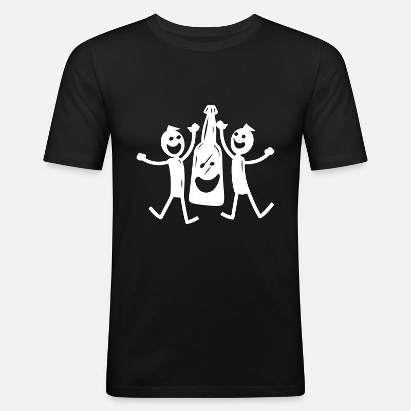 Feiern Junggesellenabschied - Männer Slim Fit T-Shirt - Schwarz