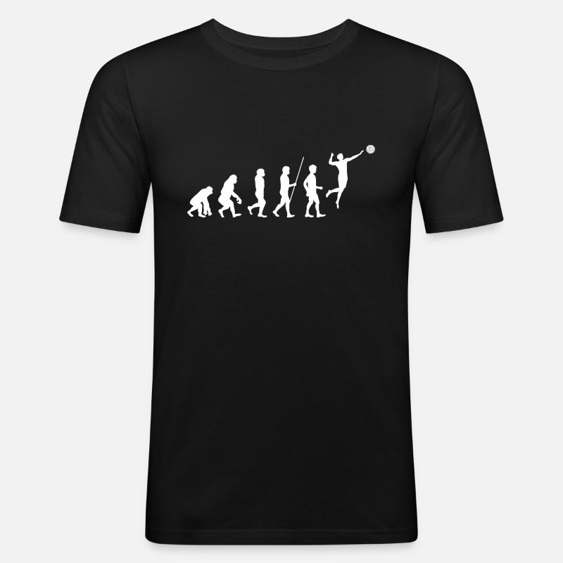 Évolution du volleyballeur - T-shirt près du corps Homme - noir