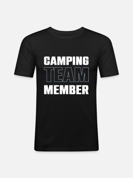 Camping Team - Men's Slim Fit T-Shirt - black