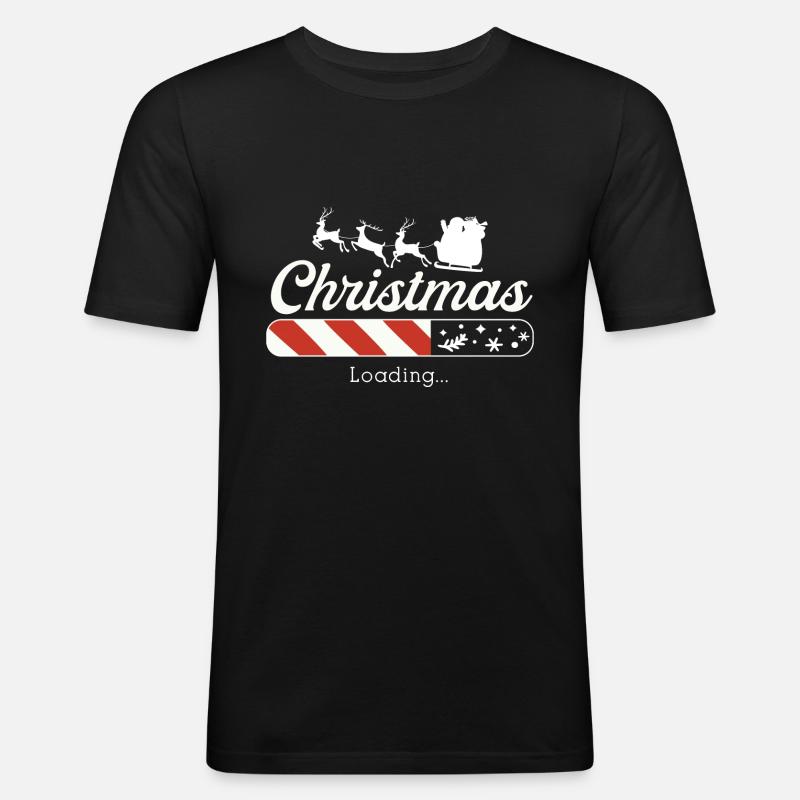 Christmas Loading - Men's Slim Fit T-Shirt - black