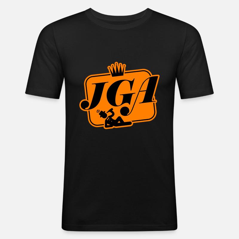 Jga Junggesellenabschied - Männer Slim Fit T-Shirt - Schwarz