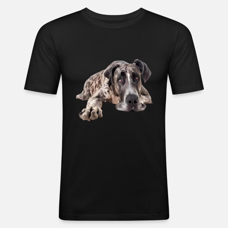 Great Dane - Männer Slim Fit T-Shirt - Schwarz
