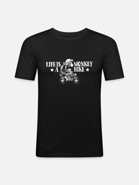Monkey bike - Men's Slim Fit T-Shirt - black