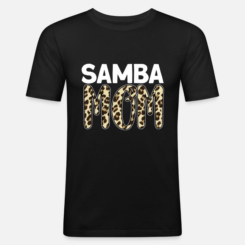 Samba - Männer Slim Fit T-Shirt - Schwarz