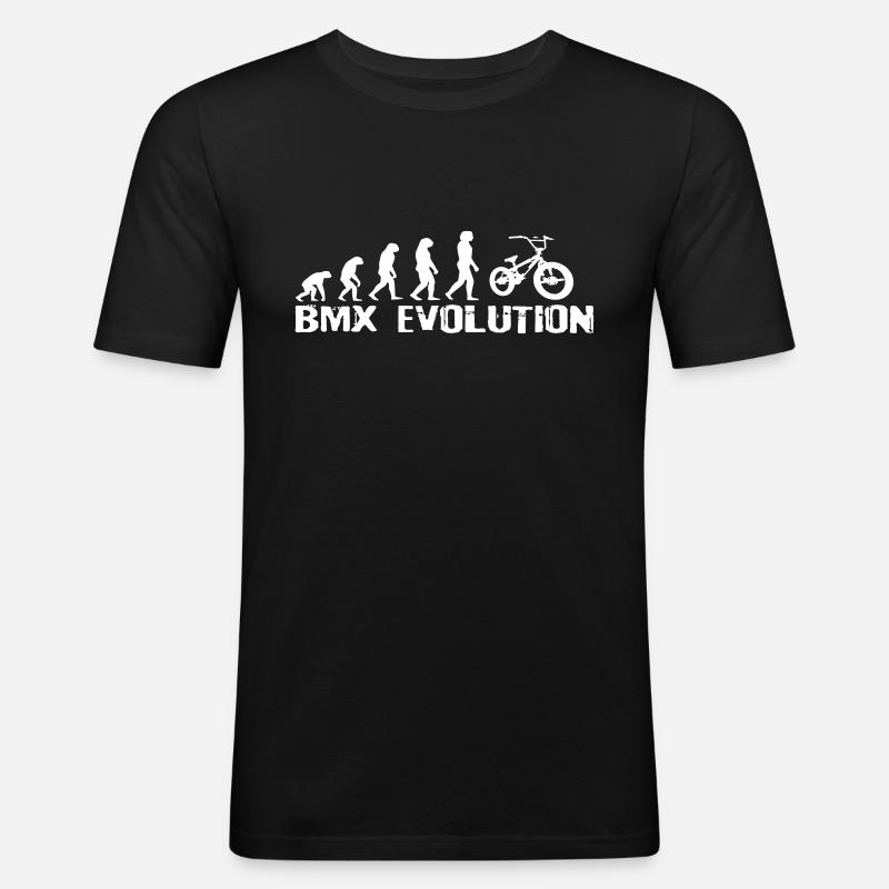 BMX Evolution - Männer Slim Fit T-Shirt - Schwarz