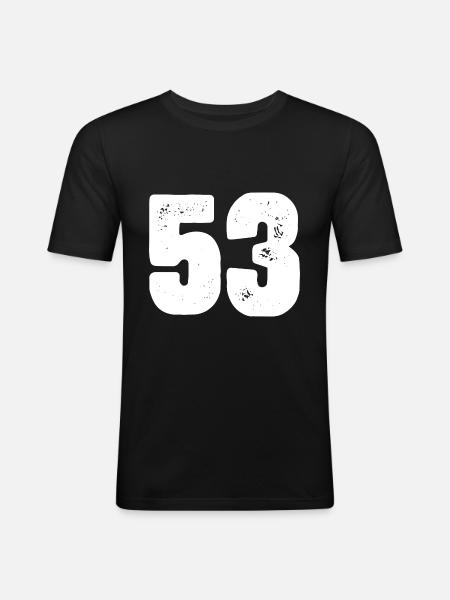 53 Number jersey - Men's Slim Fit T-Shirt - black