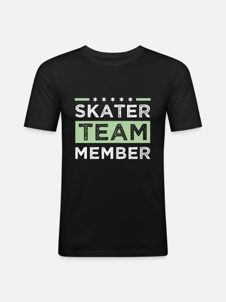 Skater Team - Men's Slim Fit T-Shirt - black